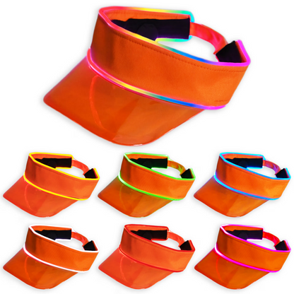 LED Multicolor Neon Visor - Orange image