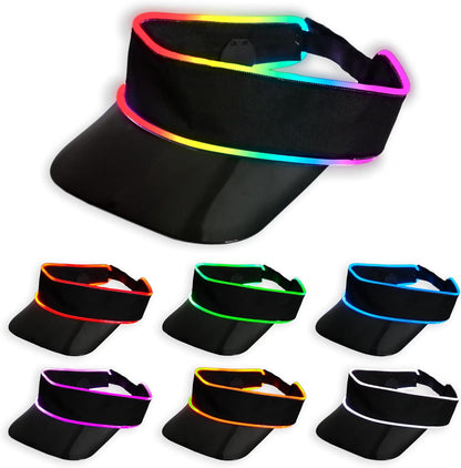 LED Multicolor Neon Visor - Black image