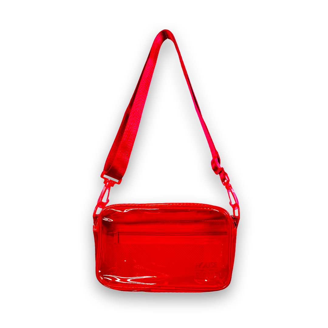 Clear Festival Crossbody Bag - Red image