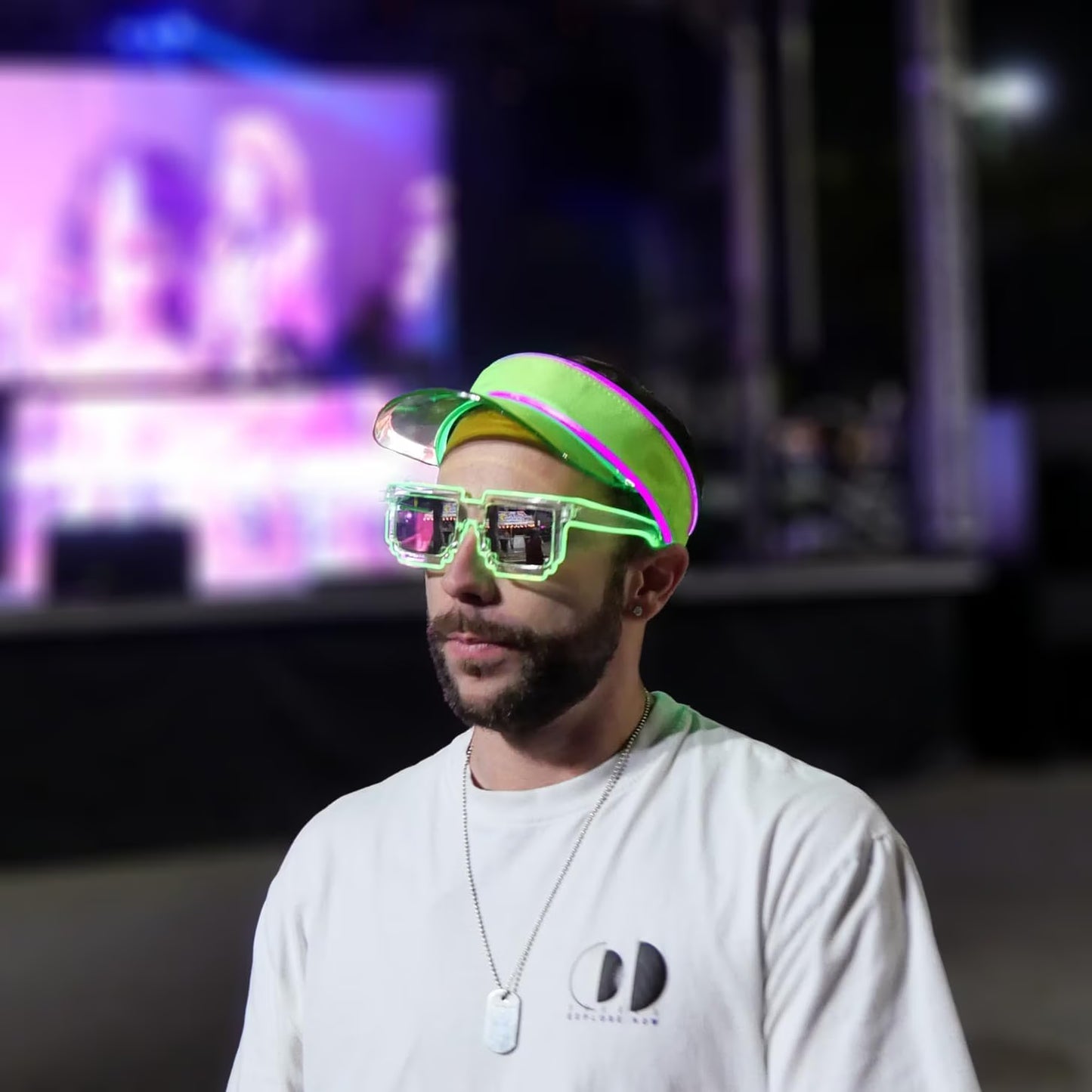 LED Multicolor Neon Visor