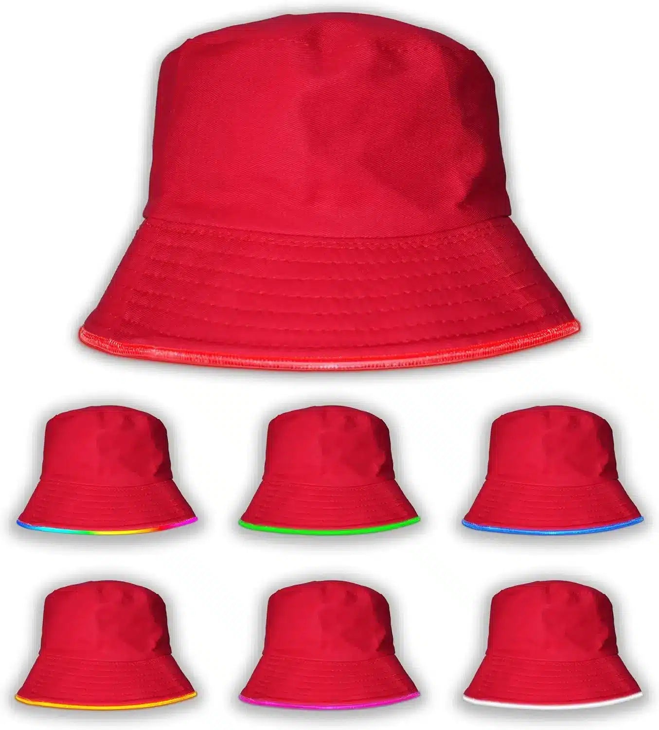 LED Bucket Hat - Red image