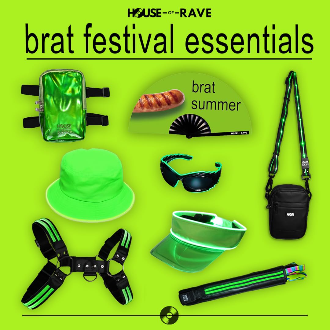 Funny Rave Fan Large Folding Hand Fan UV Glow Festival Fan Rave Accessory for Men & Women - Real Wooden Fan - Additional Image