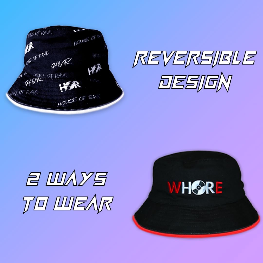 Whore Reversible LED Bucket Hat