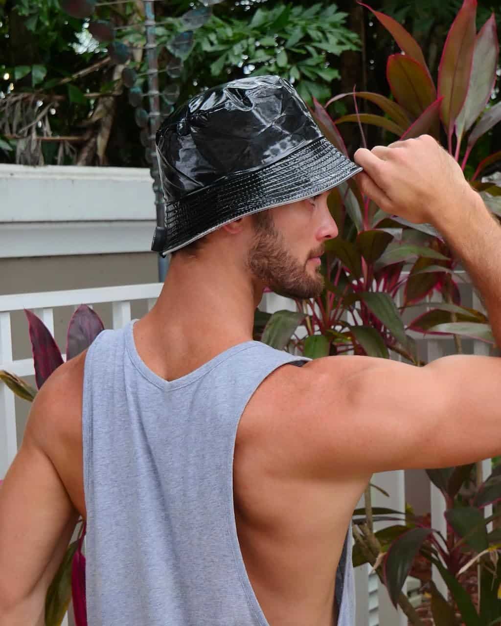 Reversible Faux Leather LED Bucket Hat