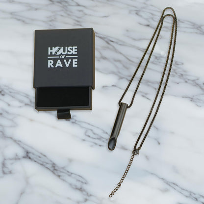 House Of Rave Meditation Whistle Bullet Scoop Necklace - Image 1