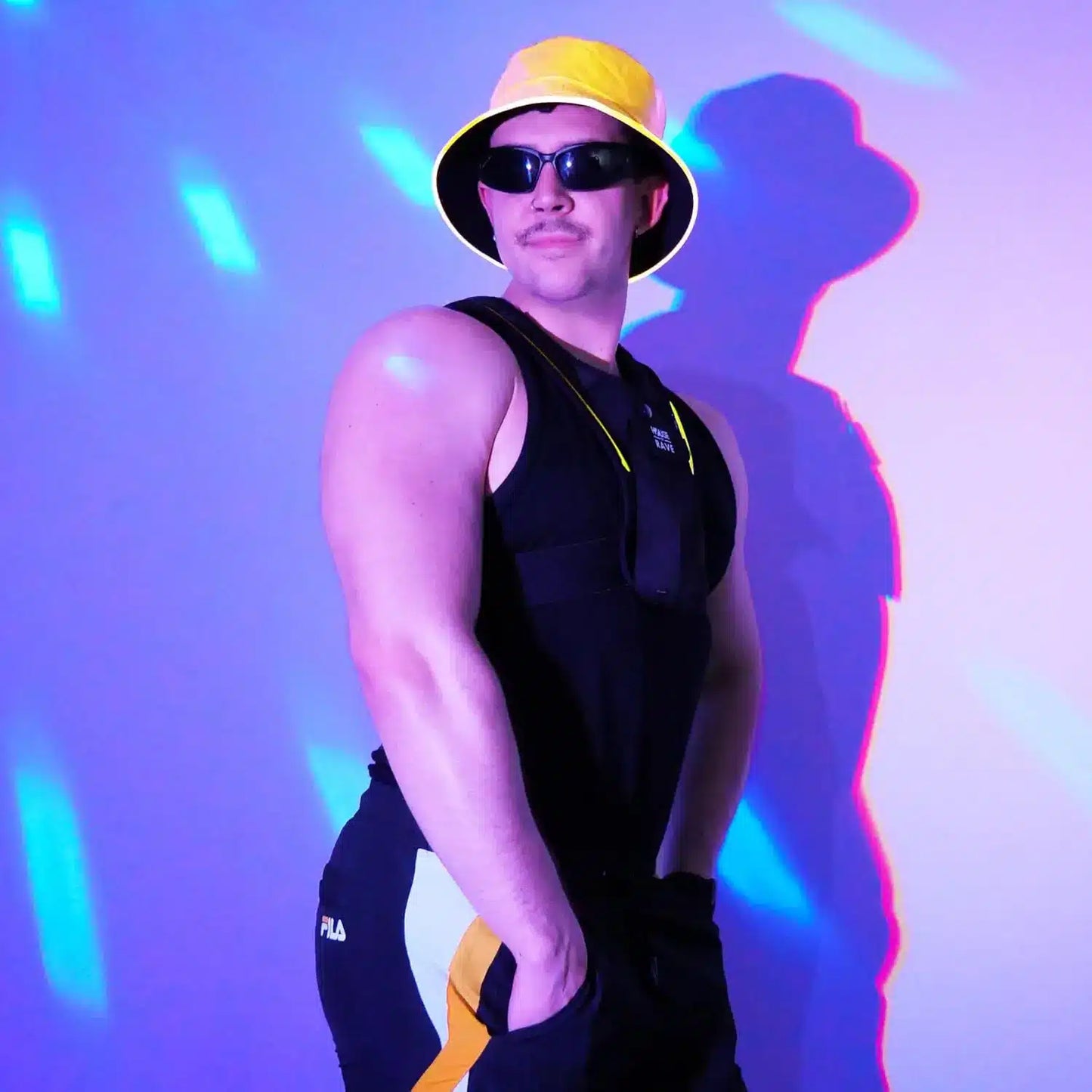 Reversible Faux Leather LED Bucket Hats