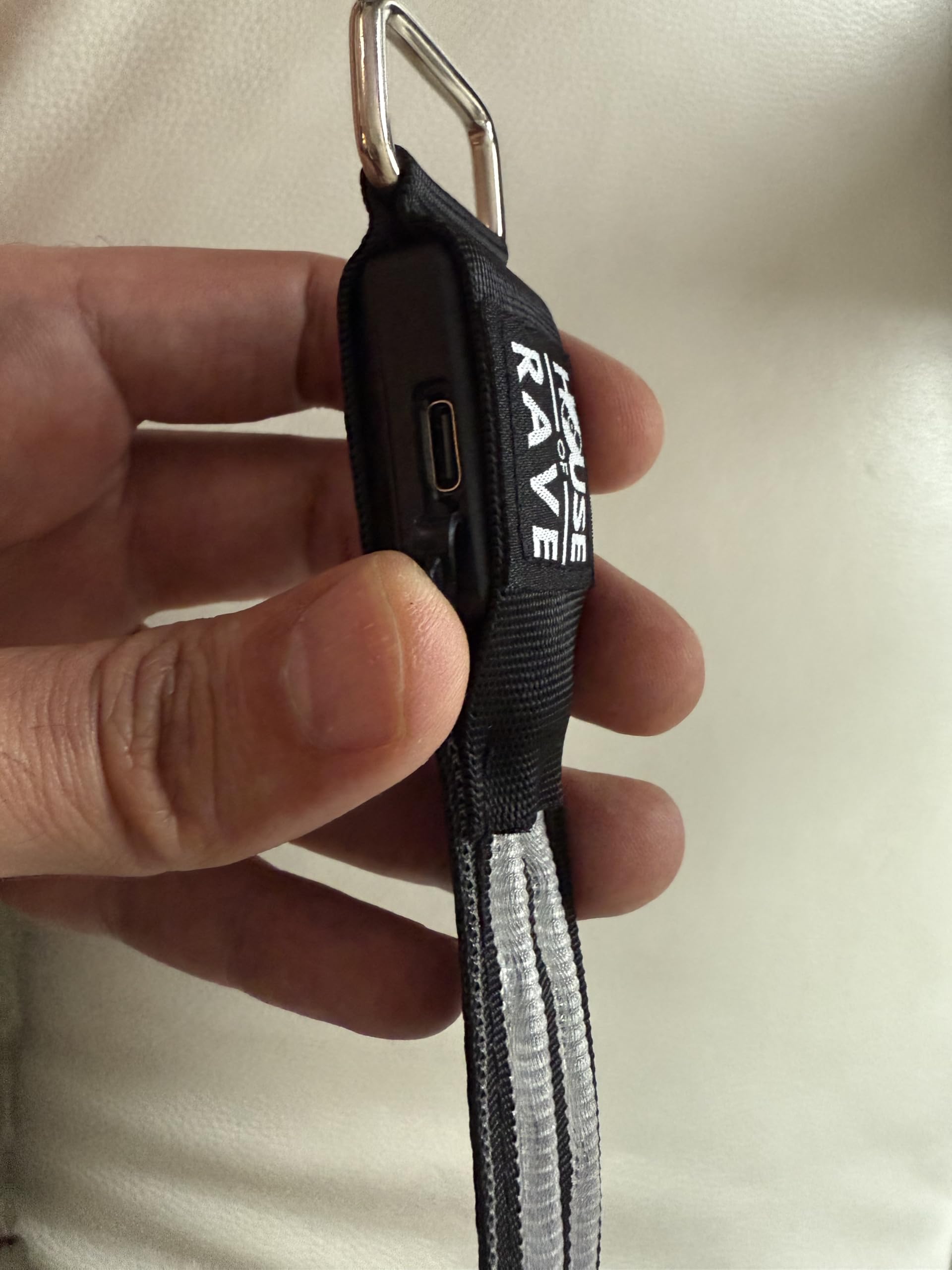 Rechargeable Stripe LED Armband for Festival Outfit - Futuristic Cyberpunk Light Up Rave Accessory for Men, Women - Glow Arm band - Image 1