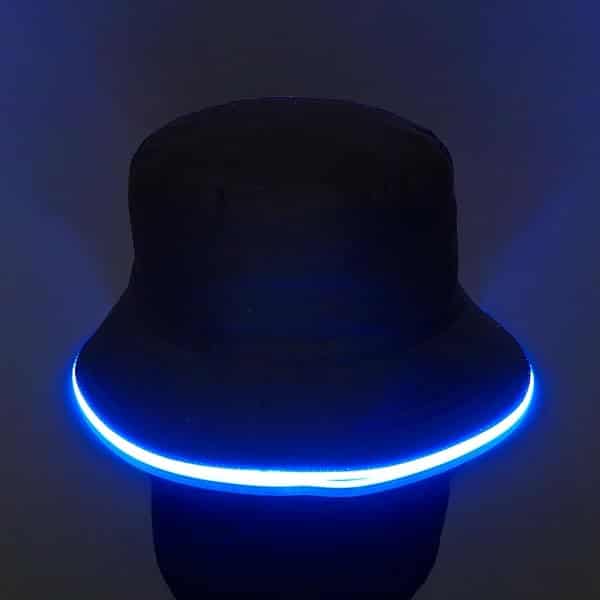 7 Colors Reversible Faux Leather LED Bucket Hat image 7