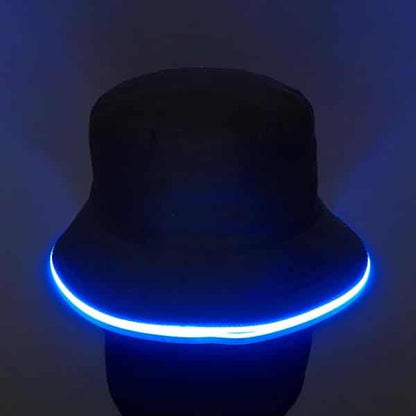 7 Colors Reversible Faux Leather LED Bucket Hat image 7
