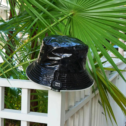 Reversible Faux Leather LED Bucket Hats