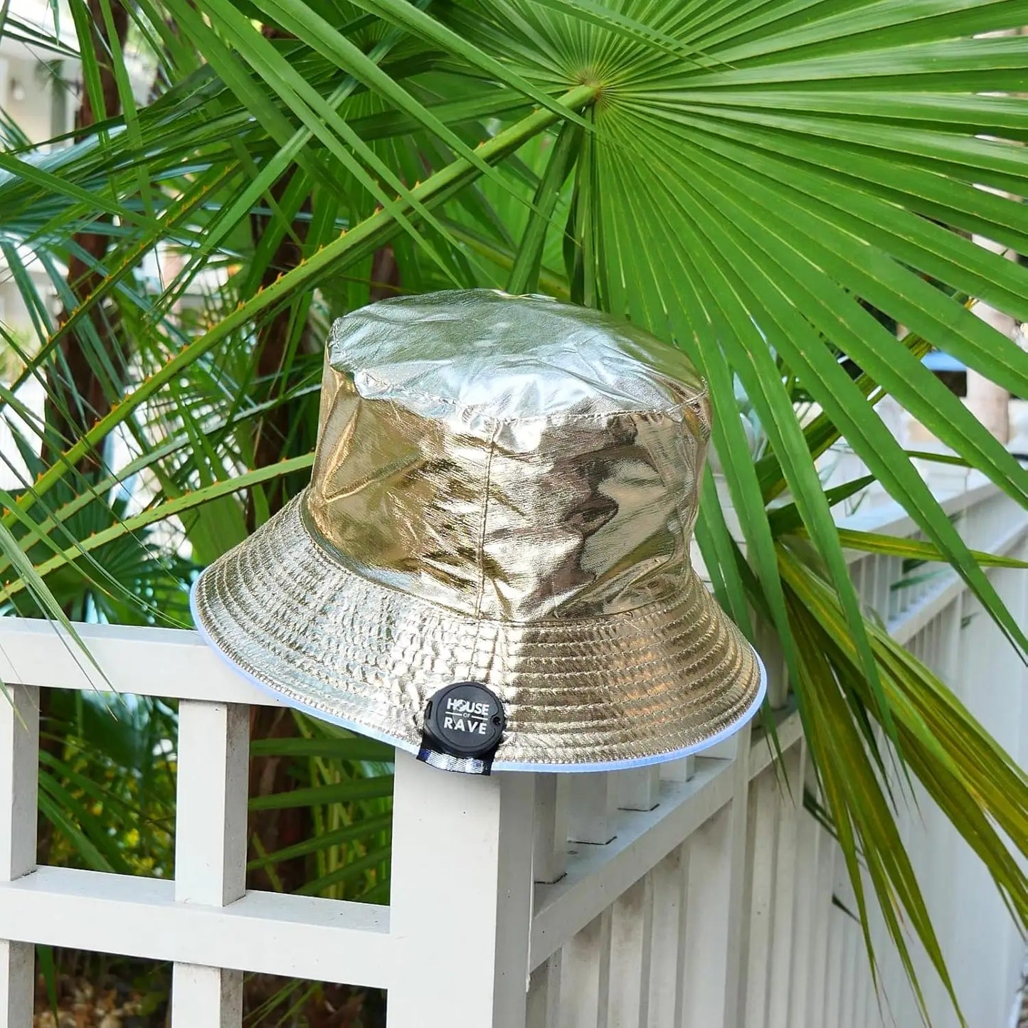Reversible Faux Leather LED Bucket Hats