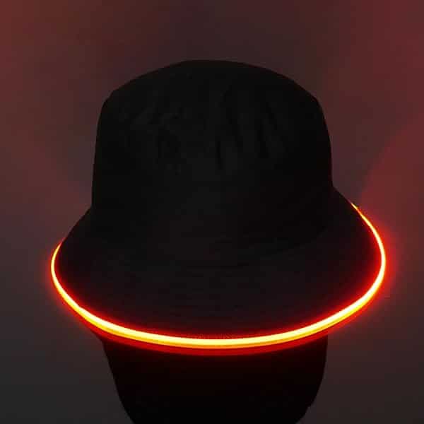 7 Colors Reversible Faux Leather LED Bucket Hat image 8