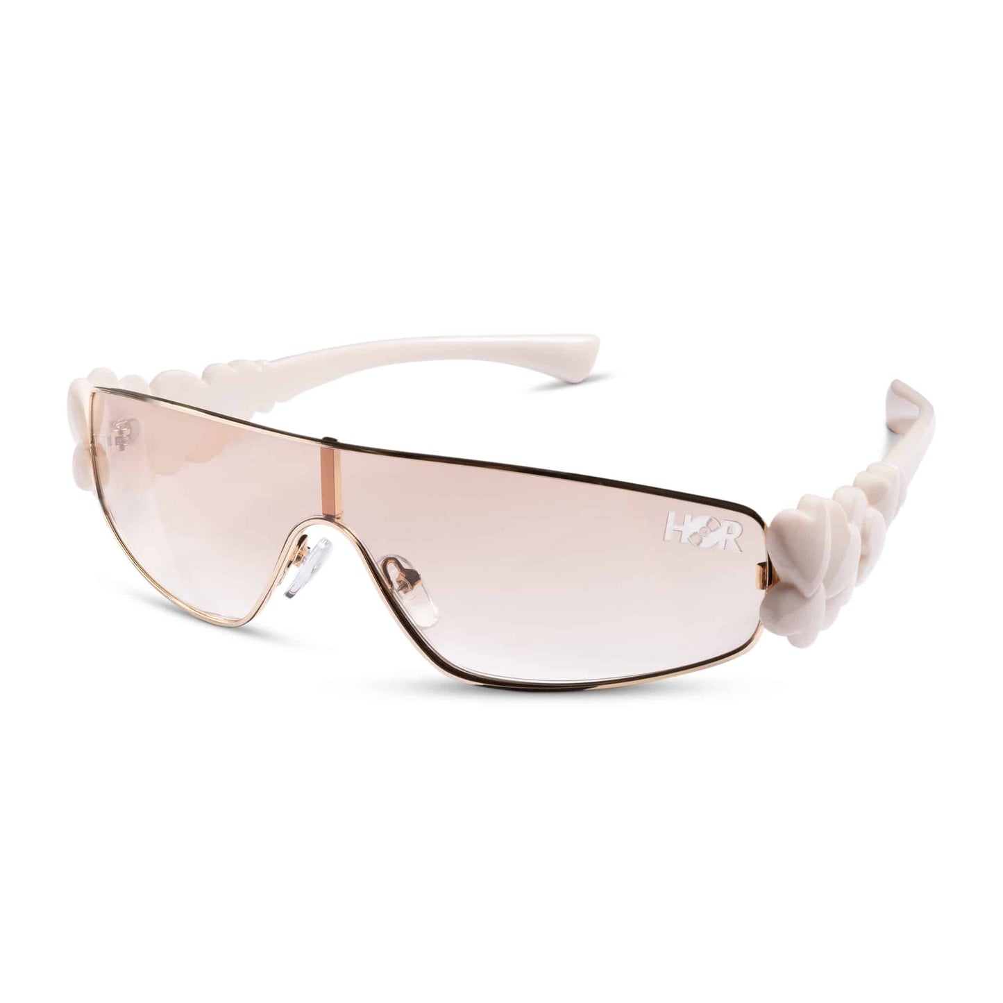 Hearts Frame Sunglasses - Beige image