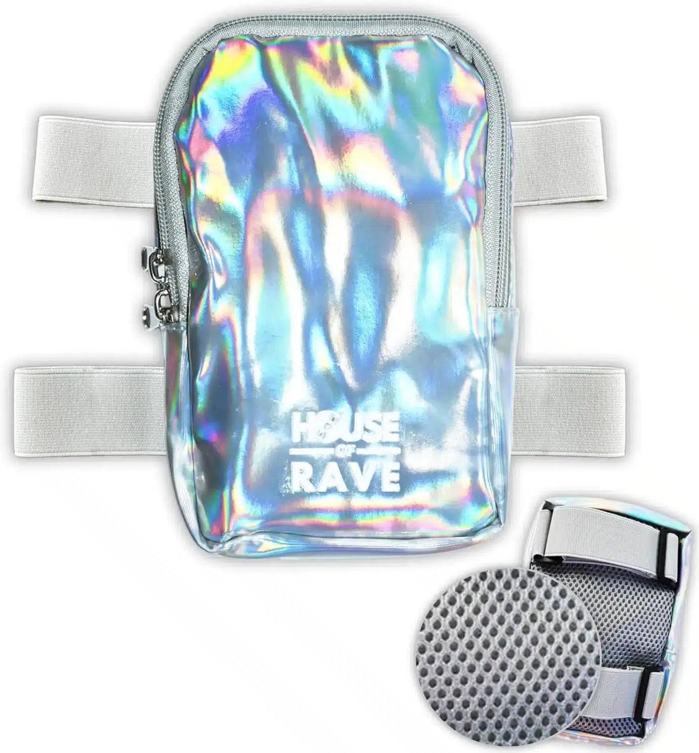 Holographic Thigh Bags - Silver image