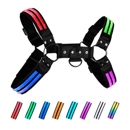 Multi-Color LED Chest Harness image 0