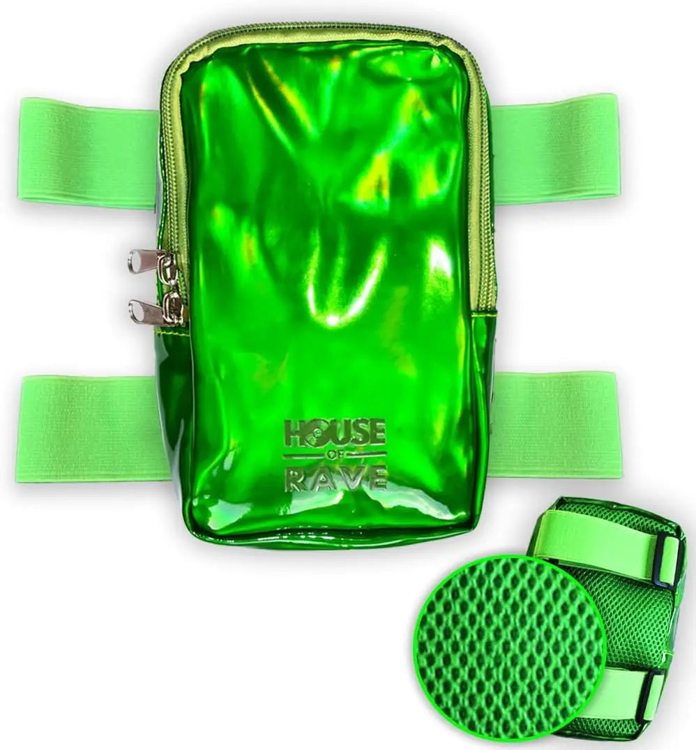 Holographic Thigh Bags - Green image