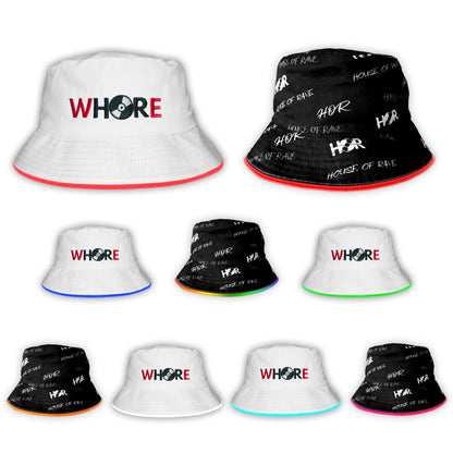 Whore 7 Color Reversible LED Bucket Hat - Multicolor LED Rave Bucket Hat image 5