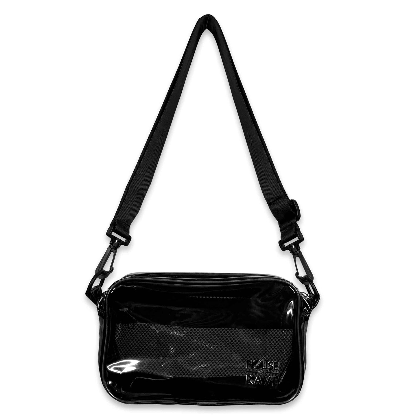 Clear Festival Crossbody Bag - Black image